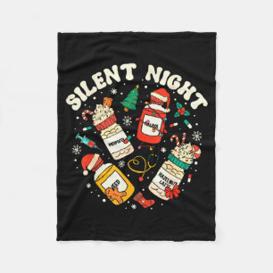 Silent Night Christmas Nurse Medical Profol Doctor Fleece Blanket