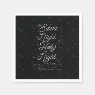 Silent Night Christmas Party Paper Napkins