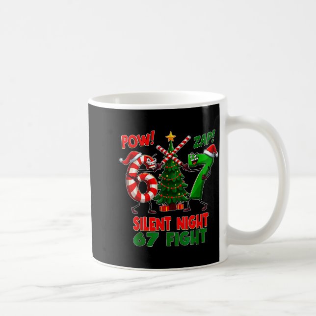 Silent Night Christmas Tree 67 Pajamas Funny Six S Coffee Mug (Right)