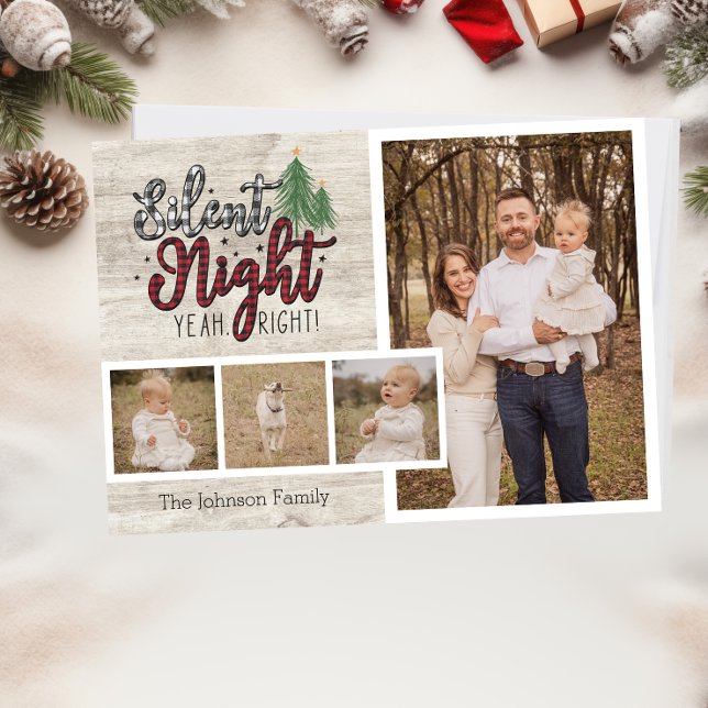Silent Night Funny Family Christmas Card (Creator Uploaded)