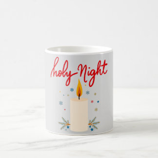 Silent night, glowing bright. coffee mug