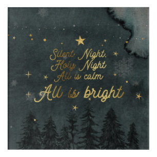 SILENT NIGHT, HOLY NIGHT Acrylic Wall Art
