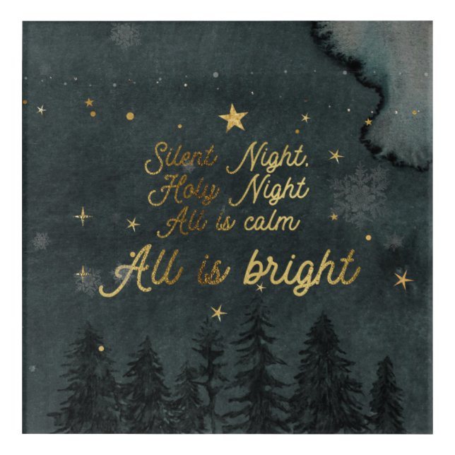 SILENT NIGHT, HOLY NIGHT Acrylic Wall Art (Front)