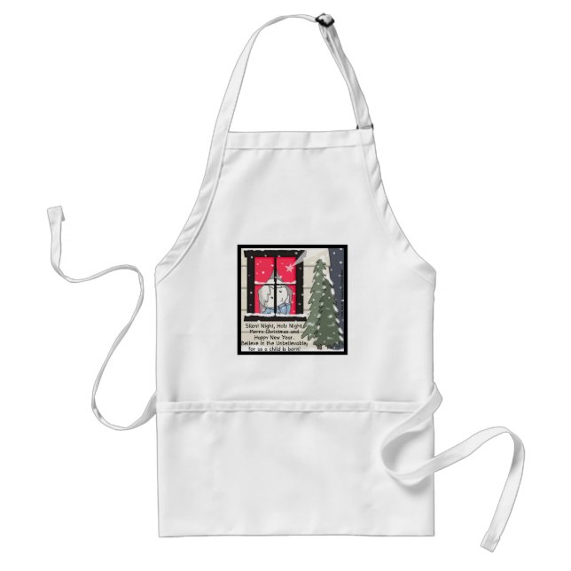 Silent Night, Holy Night Adult Apron (Front)