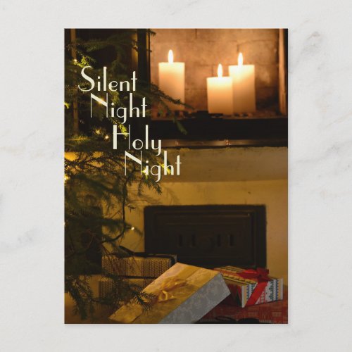 Silent Night Holy Night Beloved Christmas Carol Holiday Postcard