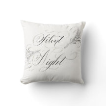 Silent Night Holy Night Calligraphy Pillow