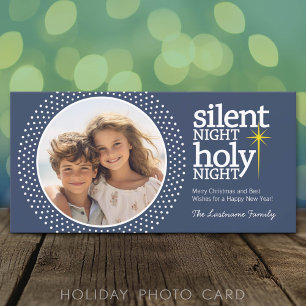 Silent Night, Holy Night Christian Christmas Holiday Card