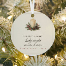 Silent Night Holy Night Christmas Ornament