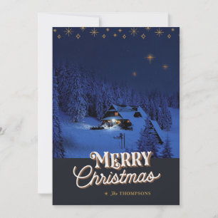 Silent Night, Holy Night Christmas Photo Card
