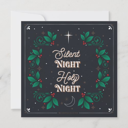 Silent Night Holy Night Flat Card 525