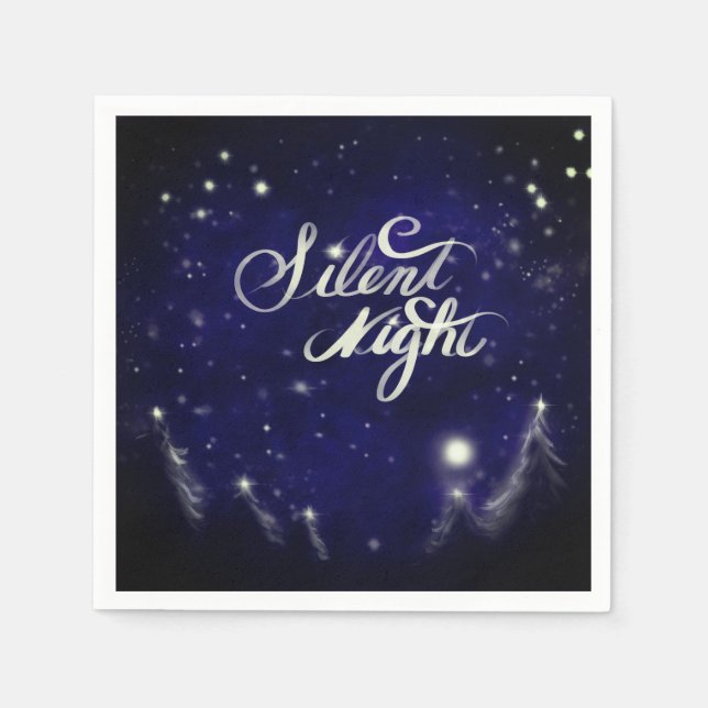 Silent night, holy night - Glistening snow scene Napkins (Front)