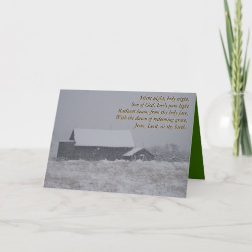 Silent night holy night holiday card