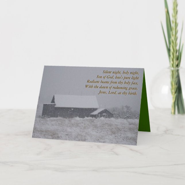 Silent night, holy night... holiday card (Front)