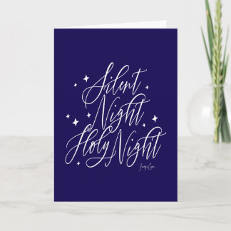 Silent Night Holy Night Holiday Christmas Card