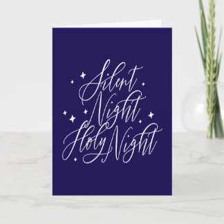 Silent Night Holy Night Holiday Christmas Card