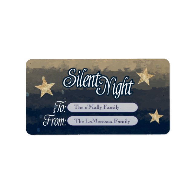 Silent Night, Holy Night Holiday Tag (Front)