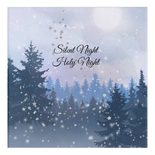Silent Night Holy Night Magic Winter Illustration  Acrylic Print