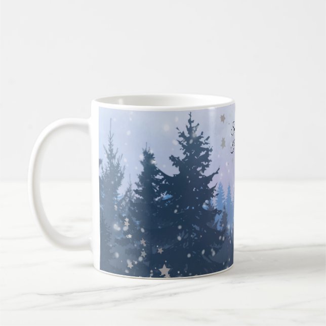 Silent Night Holy Night Magic Winter Illustration  Coffee Mug (Left)