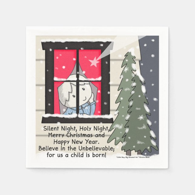 Silent Night, Holy Night Napkins (Front)