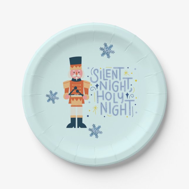 Silent  night, holy night   paper plates (Front)