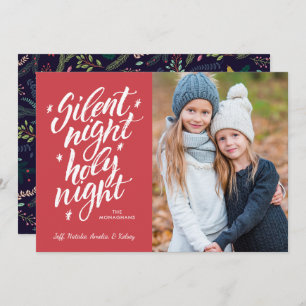 Silent Night Holy Night   Photo Holiday Card