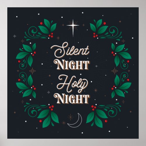 Silent Night Holy Night Poster 24x24
