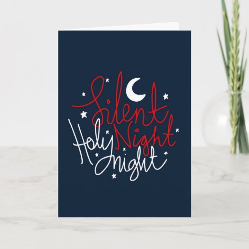 Silent Night Holy Night Religious Christmas Holiday Card