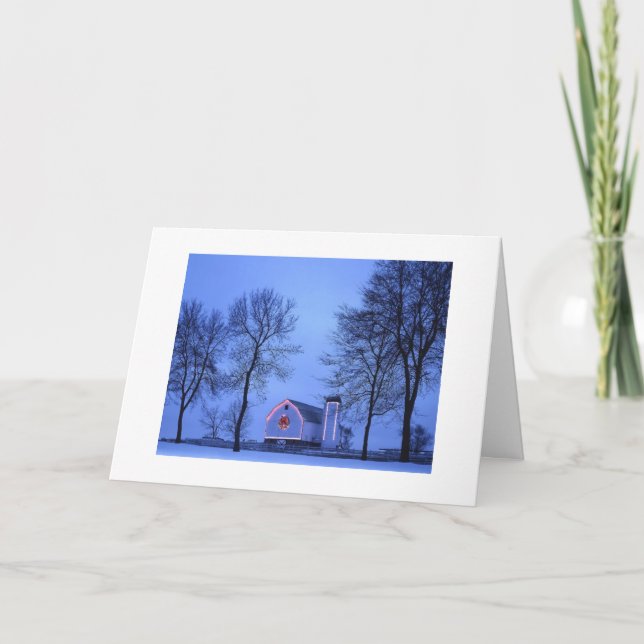 SILENT NIGHT HOLY NIGHT SNOW MAKES IT JUST RIGHT HOLIDAY CARD (Front)