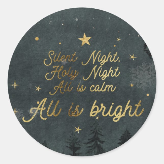 Silent Night, Holy Night Sticker (Front)