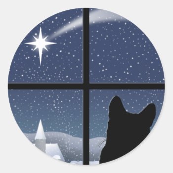 Silent Night  Holy Night Stickers by lamessegee at Zazzle