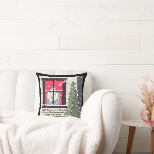 Silent Night Holy Night Throw Pillow