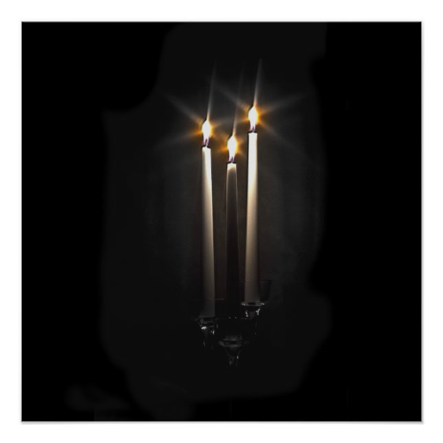 Silent Night Holy Night Trinity Candle Poster (Front)