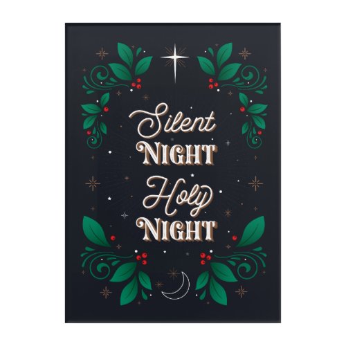 Silent Night Holy Night Wall Art 10x14