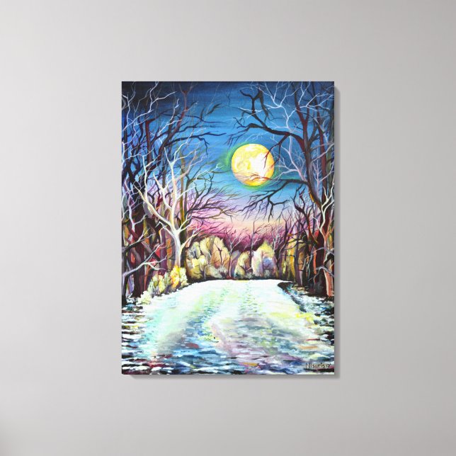Silent Night in Sweden Canvas Print (Front)