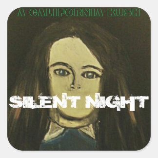 SILENT NIGHT INDICA SQUARE STICKER
