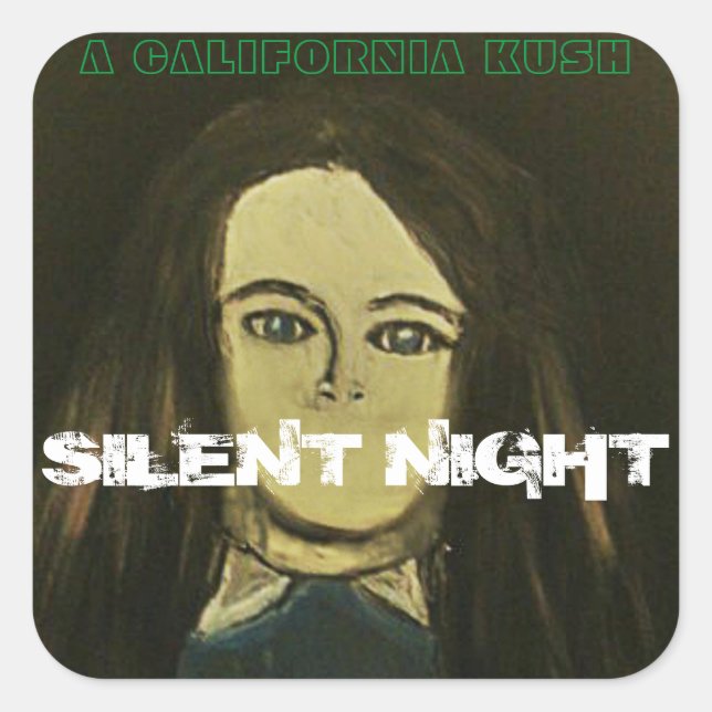 SILENT NIGHT INDICA SQUARE STICKER (Front)