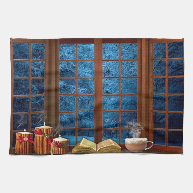 Silent Night Kitchen Towel (Horizontal)