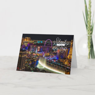Silent Night Las Vegas Christmas Card