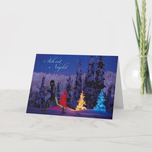 Silent Night - Male Peace Of The Season Holiday Card (Front)