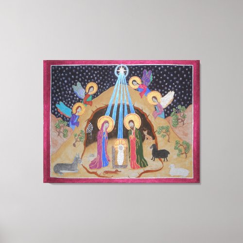 Silent Night Nativity Canvas Print