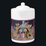 Silent Night Nativity Teapot<br><div class="desc">My version of the Nativity of Jesus,  inspired by Orthodox Christian icons.</div>