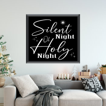 Silent Night Oh Holy Night Poster by GiftShopOnline at Zazzle
