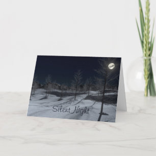 Silent Night Peaceful Winter Christmas Card