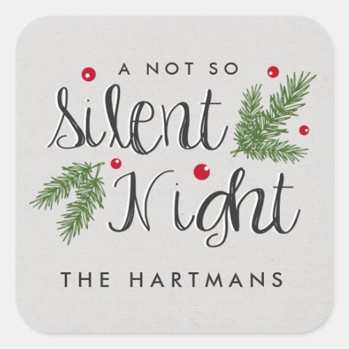 Silent Night  Personalized Holiday Stickers