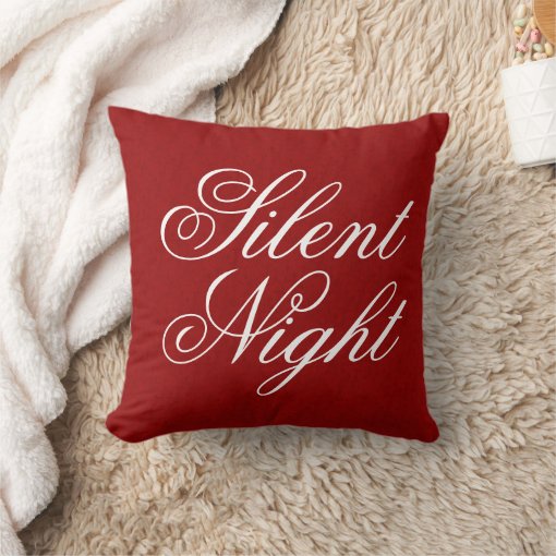 Silent Night Pillow Zazzle