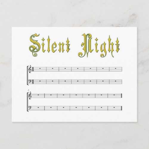 Silent night postcard