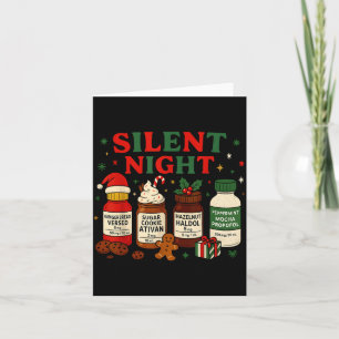 Silent Night Profol Icu Nurse Funny Christmas Medi Card