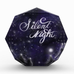 Silent Night - romantic Holiday snow scene Acrylic Award