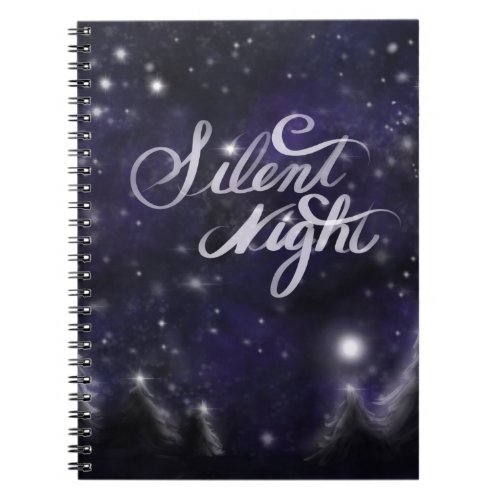 Silent Night _ romantic Holiday snow scene Notebook