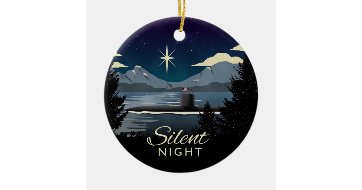 Silent Night Submarine Holiday Ornament Zazzle